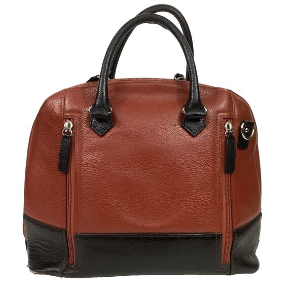 Gun Tote 'N Mamas Purse - Brown & Black Leather Satchel - Shoulder Strap - Picture 4 of 15